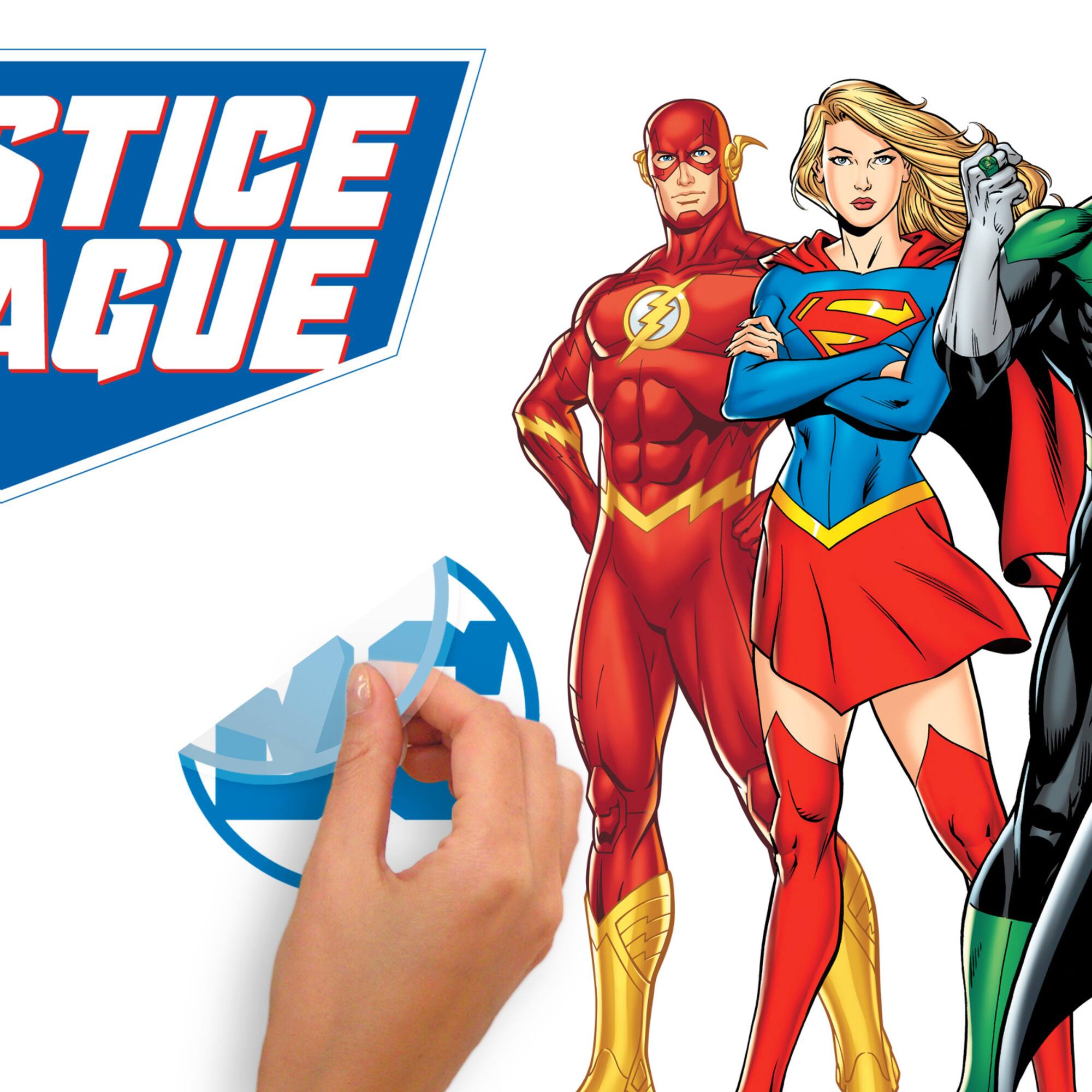 RoomMates Justice League Peel & Stick Giant Wall Decal Set with Alphabet